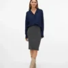 Vmtorino midi-rok met middelhoge taille