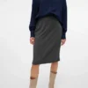 Vmtorino midi-rok met middelhoge taille