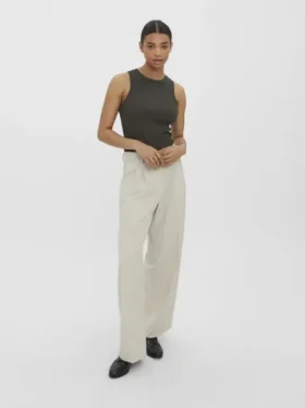 Vmtroian broek met middelhoge taille