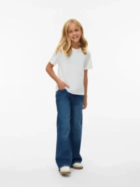 Vmvanessa-jeans met lage taille en wijde pijpen
