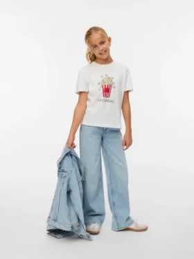 Vmvanessa-jeans met lage taille en wijde pijpen