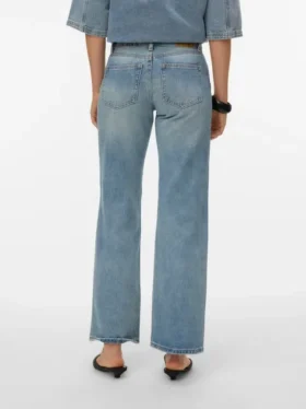 Vmvanessa-jeans met lage taille en wijde pijpen
