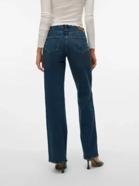 Vmvanessa-jeans met lage taille en wijde pijpen