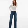 Vmvanessa-jeans met lage taille en wijde pijpen