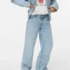 Vmvanessa-jeans met lage taille en wijde pijpen
