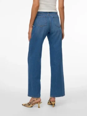 Vmvega-jeans met hoge taille en wijde pijpen