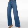 Vmvega-jeans met hoge taille en wijde pijpen