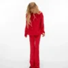 Vmvelvet broek met hoge taille