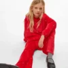Vmvelvet broek met hoge taille