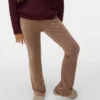 Vmvelvet broek met middelhoge taille
