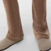 Vmvelvet broek met middelhoge taille
