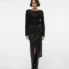 Vmveri midi-rok met hoge taille