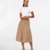 Vmvienna Midi-rok van corduroy met hoge taille