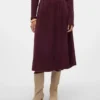 Vmvienna Midi-rok van corduroy met hoge taille