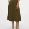 Vmvienna Midi-rok van corduroy met hoge taille