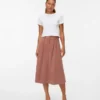 Vmvienna Midi-rok van corduroy met hoge taille