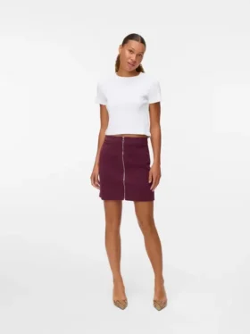 Vmvienna Midi-rok van corduroy met hoge taille