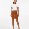 Vmvienna Midi-rok van corduroy met hoge taille