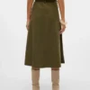 Vmvienna Midi-rok van corduroy met hoge taille