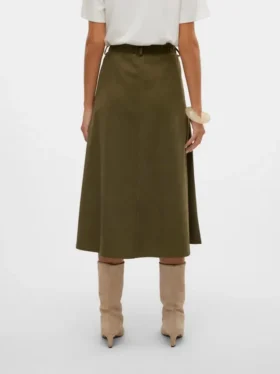 Vmvienna Midi-rok van corduroy met hoge taille