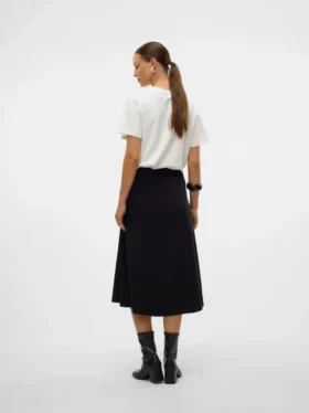 Vmvienna Midi-rok van corduroy met hoge taille