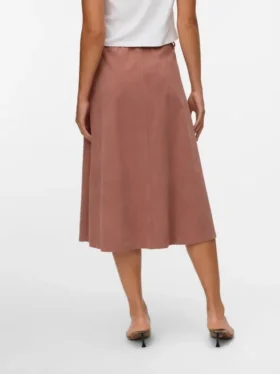 Vmvienna Midi-rok van corduroy met hoge taille
