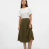 Vmvienna Midi-rok van corduroy met hoge taille