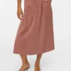 Vmvienna Midi-rok van corduroy met hoge taille