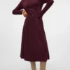 Vmvienna Midi-rok van corduroy met hoge taille