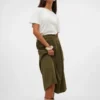 Vmvienna Midi-rok van corduroy met hoge taille