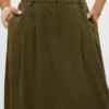 Vmvienna Midi-rok van corduroy met hoge taille