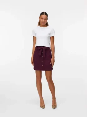 Vmvilja corduroy kort rokje met hoge taille