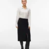 Vmvilja corduroy midi-rok met hoge taille