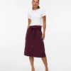 Vmvilja corduroy midi-rok met hoge taille