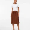 Vmvilja corduroy midi-rok met hoge taille