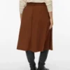 Vmvilja corduroy midi-rok met hoge taille