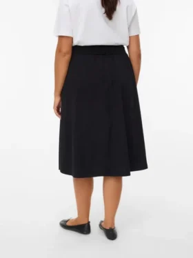 Vmvilja corduroy midi-rok met hoge taille