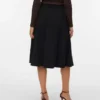 Vmvilja corduroy midi-rok met hoge taille
