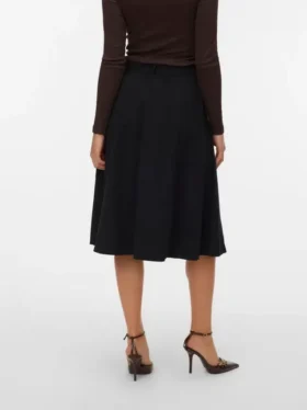 Vmvilja corduroy midi-rok met hoge taille