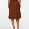 Vmvilja corduroy midi-rok met hoge taille