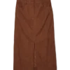 Vmvilja corduroy midi-rok met hoge taille
