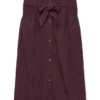 Vmvilja corduroy midi-rok met hoge taille