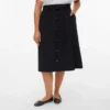 Vmvilja corduroy midi-rok met hoge taille