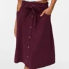 Vmvilja corduroy midi-rok met hoge taille