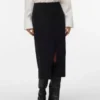 Vmvilja corduroy midi-rok met hoge taille
