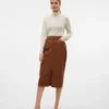 Vmvilja corduroy midi-rok met hoge taille