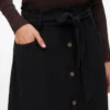 Vmvilja corduroy midi-rok met hoge taille
