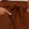 Vmvilja corduroy midi-rok met hoge taille