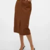 Vmvilja corduroy midi-rok met hoge taille
