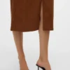 Vmvilja corduroy midi-rok met hoge taille